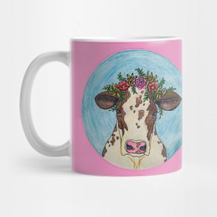 Bovine Wearing Flowers Mug